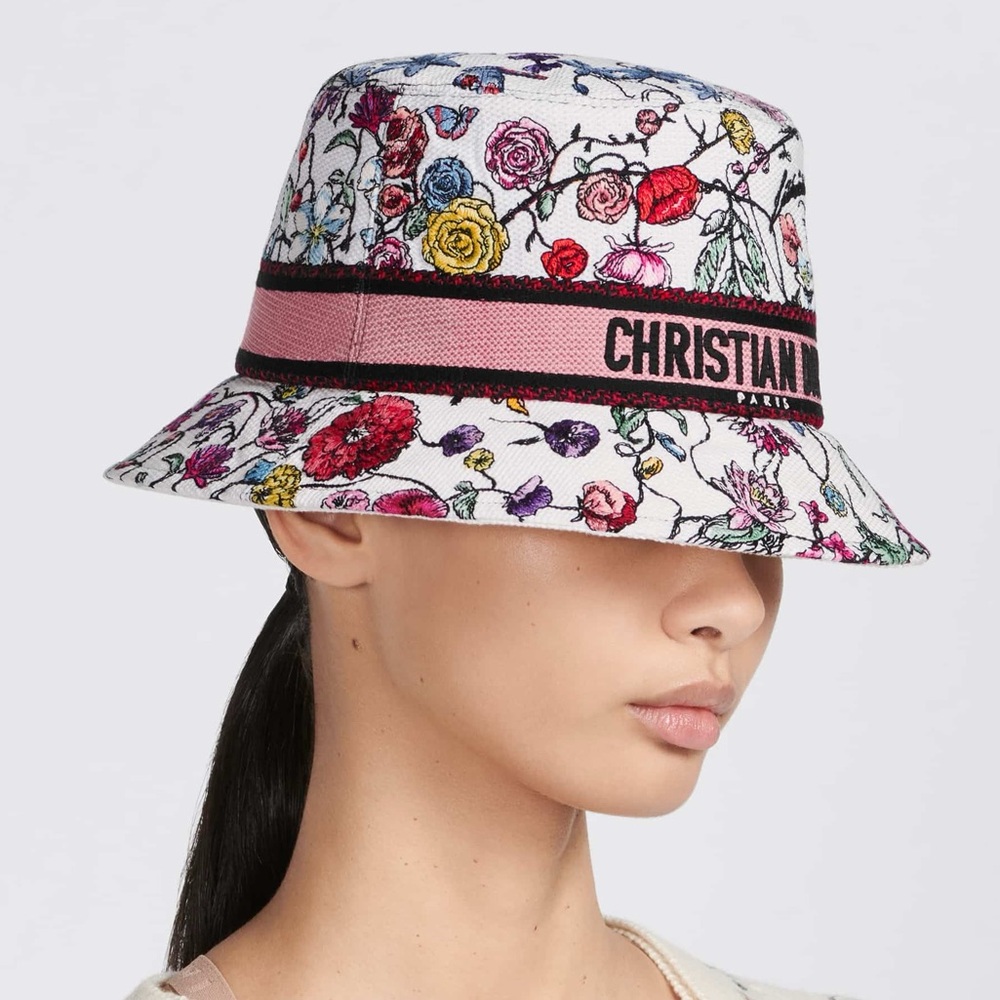 NWT Dior D-Bobby Florilegio Small Brim Bucket Hat Size 59